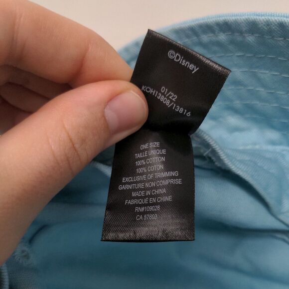 Disney Bambi Butterfly Bucket Hat Blue One Size Embroidered Vent Holes - Picture 9 of 9